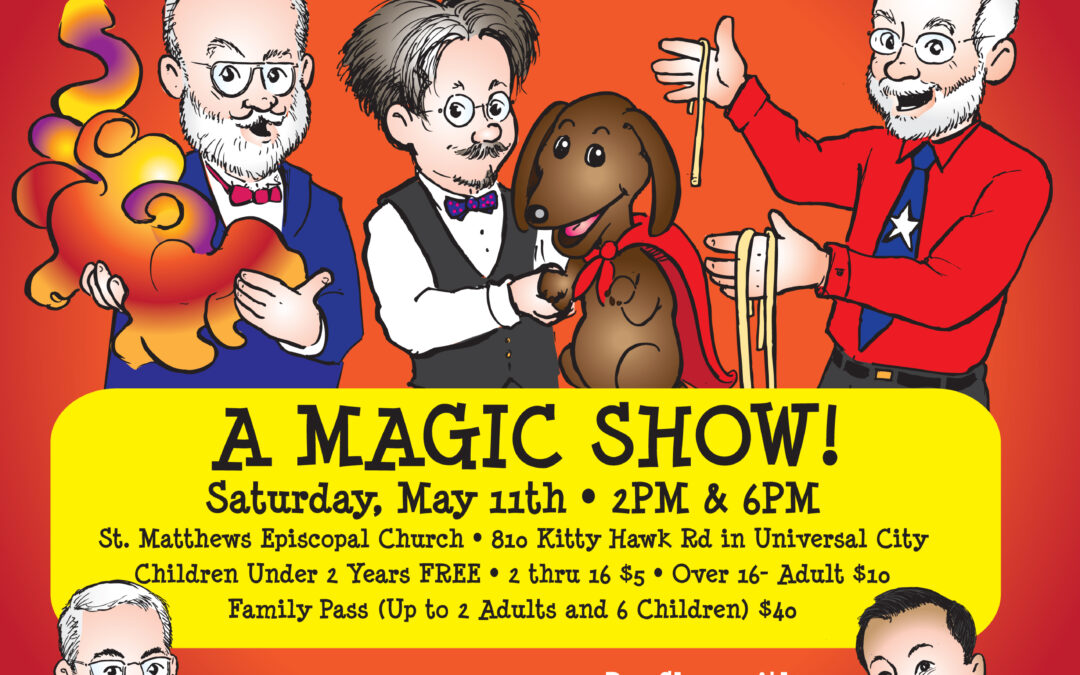 poster flyer for "Frank the Wonder Dog and his Magical Friends" magic show